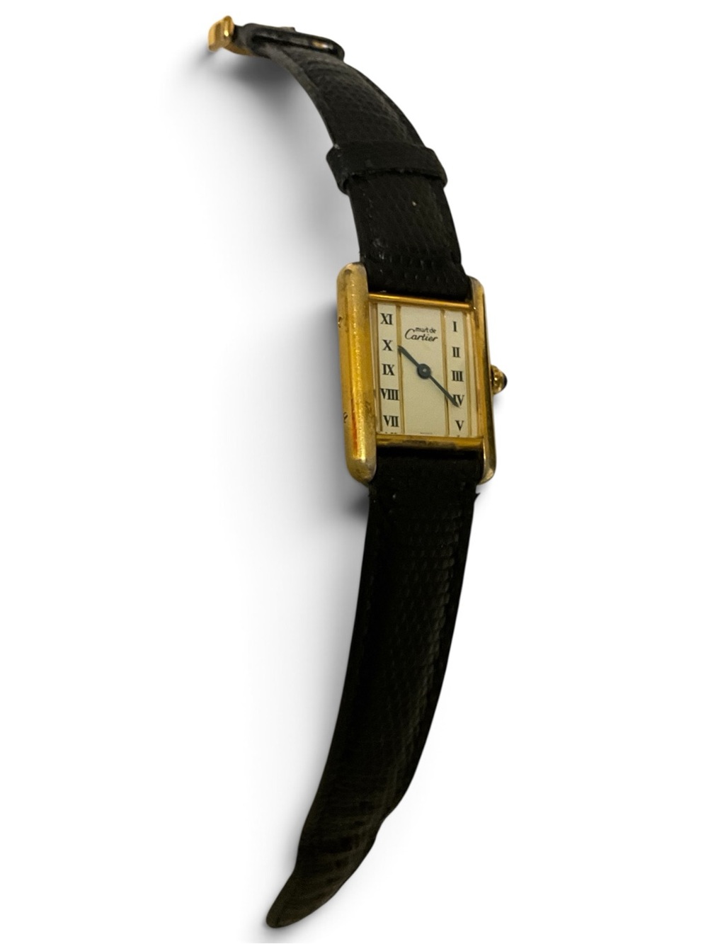 Vintage Must de Cartier Tank Vermeil Quartz 925 Watch New Battery Swiss Classic